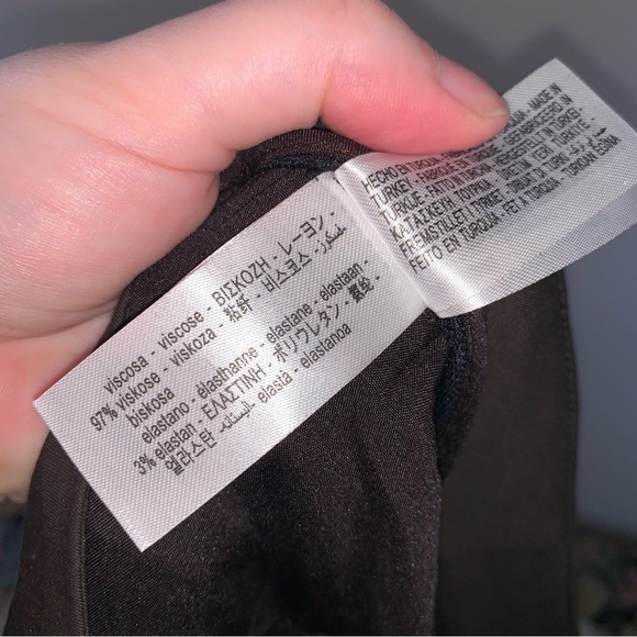 Zara Collection Brown Viscose Ankle Pants M - Picture 8 of 13